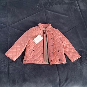Burberry Pale Ash Rose Mini Lyle Quilted Jacket